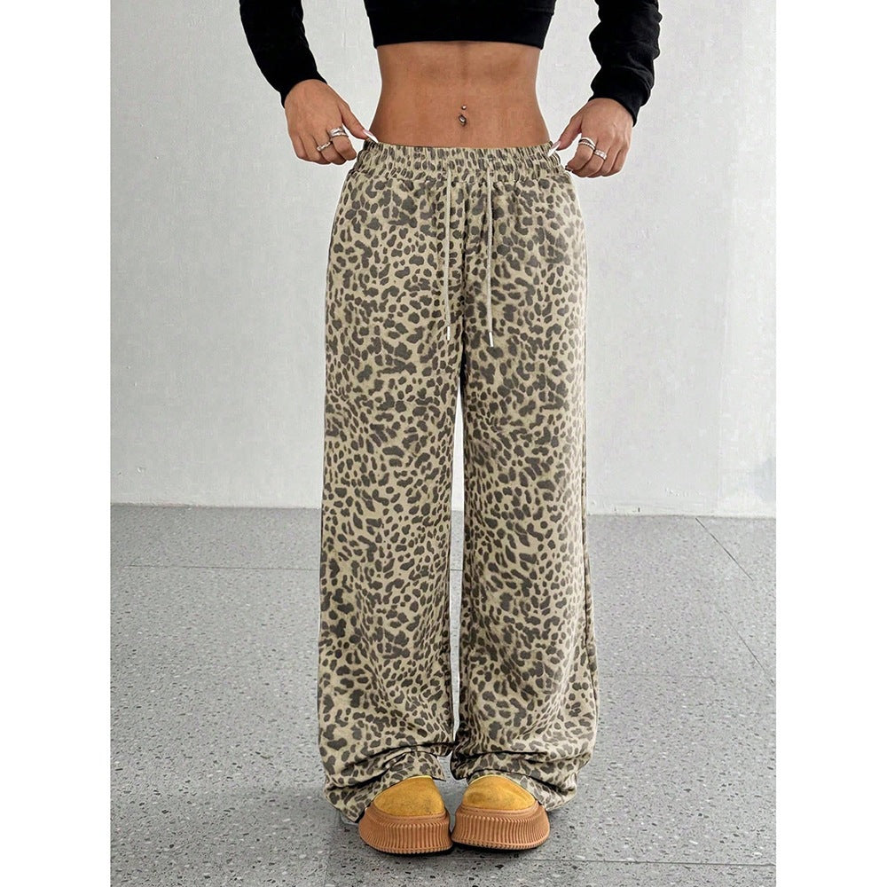 Autumn Winter Women Clothing Sexy Straight Leopard Print
