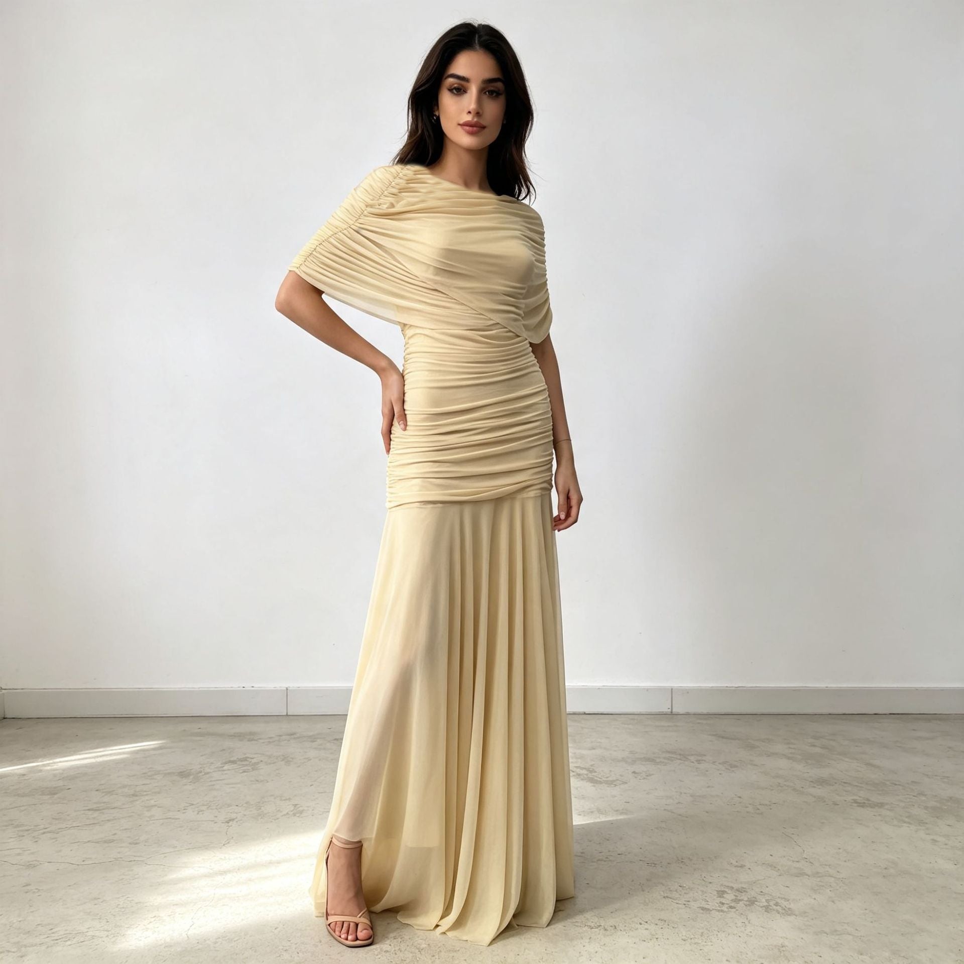 Women's Sleeveless Lace-Detail Maxi Gown