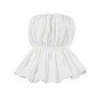 's Tube Top Graceful Personality Waist Balloon Top