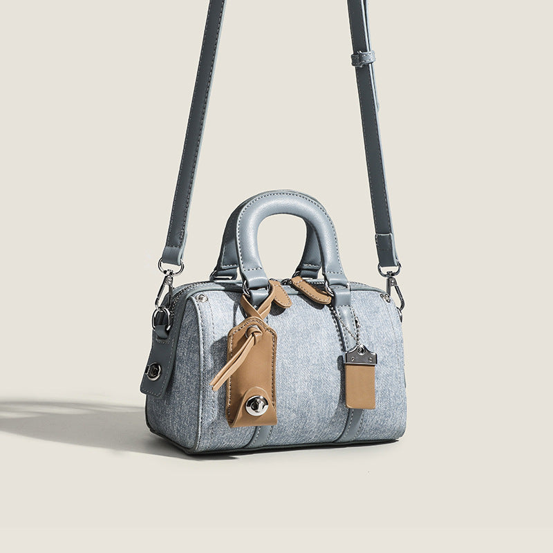Blue Pillow Shoulder Bag