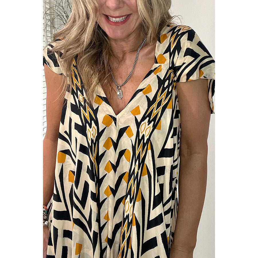 Women's Printed Swing Maxi Dress