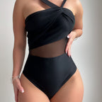 Solid Color One-piece Swimwear