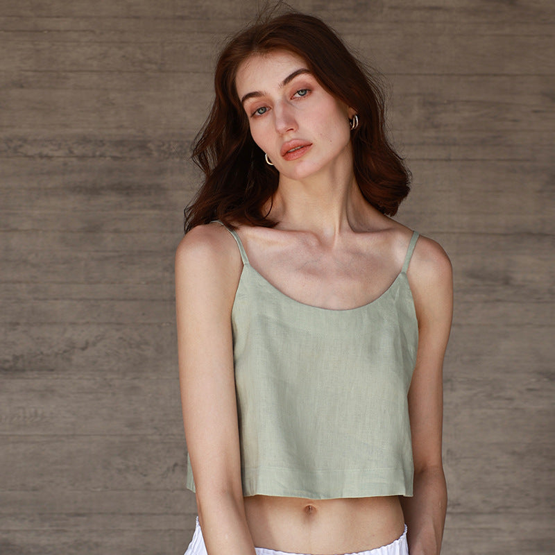 Women's Linen Backless Camisole Top