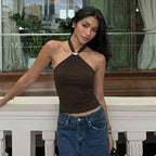 Women's Adjustable Buckle Backless Tube Top