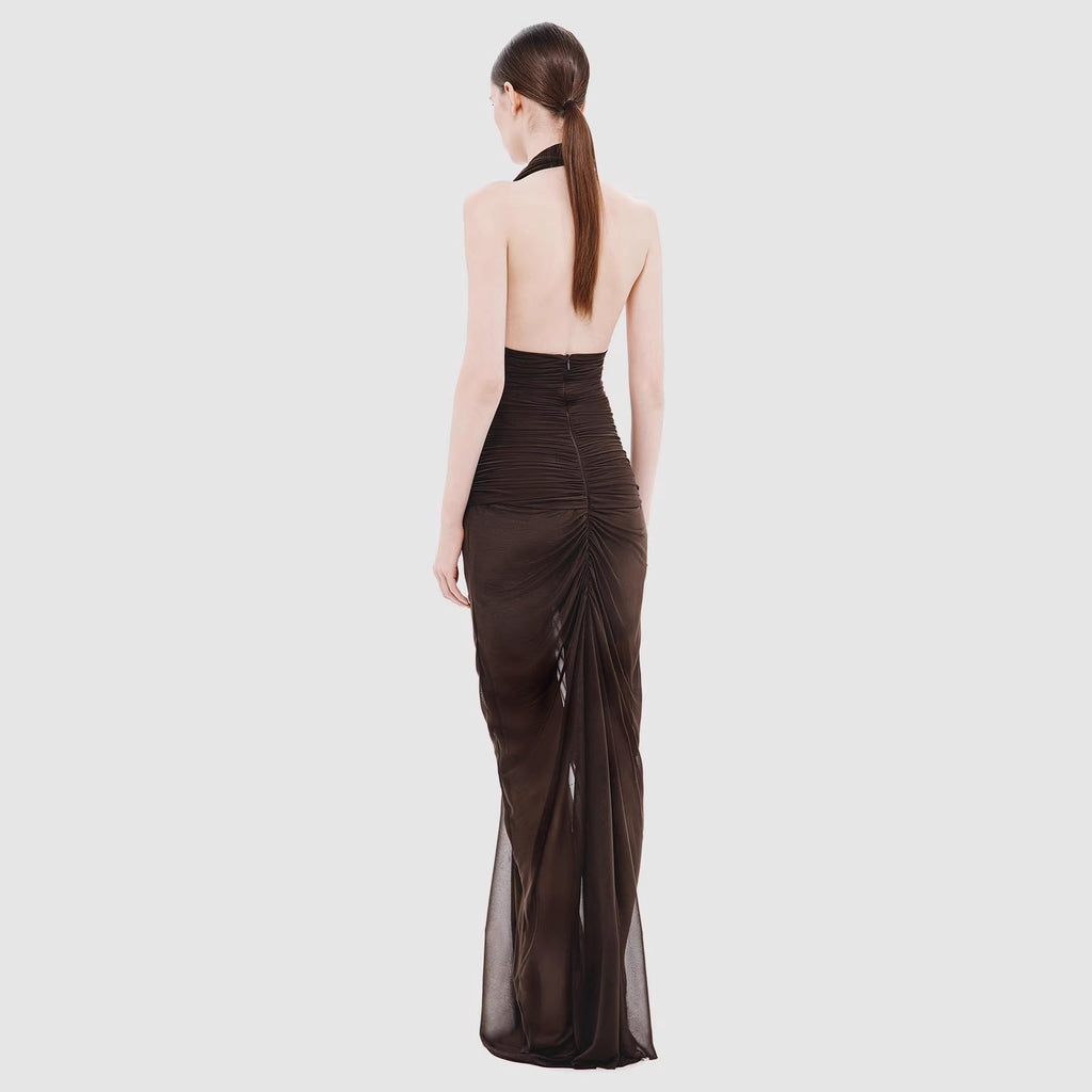 Women's Backless Halter Dress
