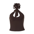Women's Lace-Up Cutout Sleeveless Top