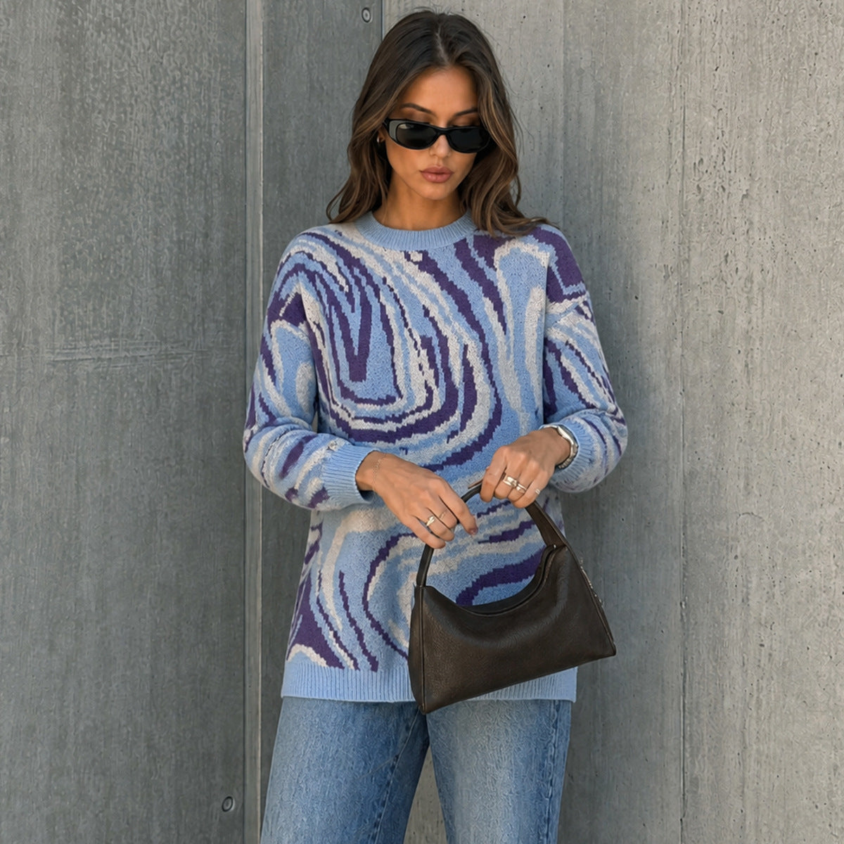 Women's Asymmetric Knit Sweater