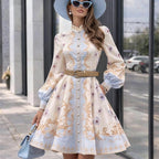 Women's Retro Printed Dress