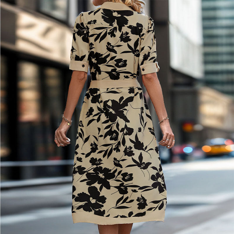 Floral Collared Shirt Dress