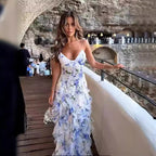 Spring Summer Off The Shoulder Organza Fairy Long Elegant Evening Dress