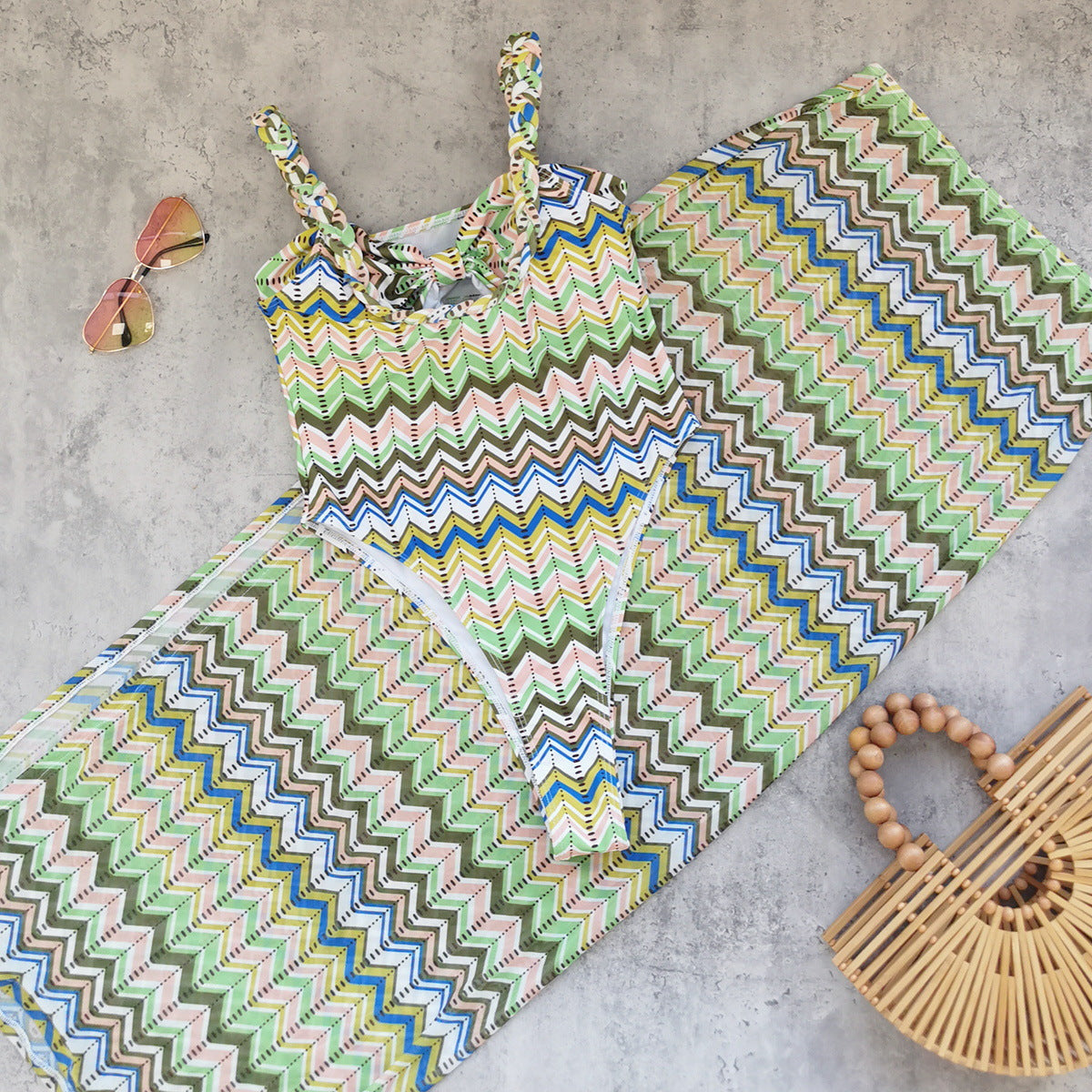 Green Printed Set