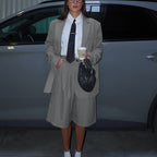 Polo Jacket & Cropped Pants Set