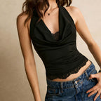 Women's Lace Halter Vest Top