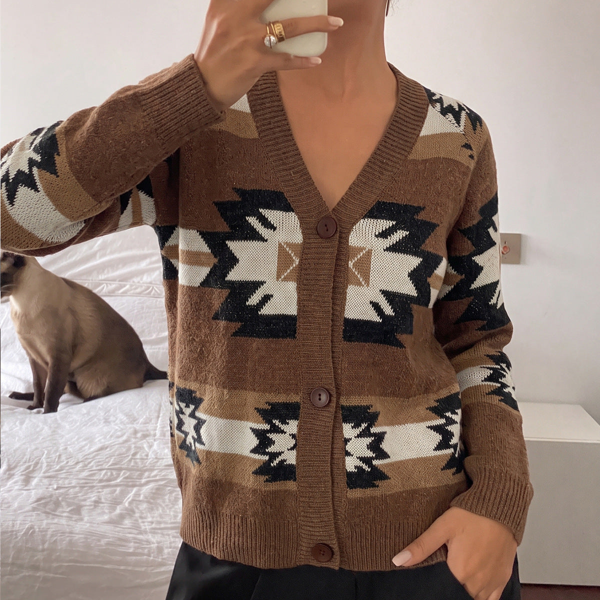 Women's Striped Cardigan