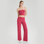 Women's Strapless Workout Top & Yoga Pants Set