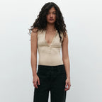 Women's Sleeveless Striped Jumpsuit