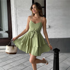 Women's Elegant Dress Summer Ruffled Slip Dress