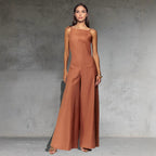 Women's Suspender Wide-Leg Jumpsuit