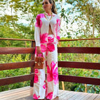 Women's Suit Women's Printed Shirt Spring Autumn Wide Leg Pants