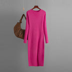 Autumn Winter Slim Fit Knitted Dress Inner Wear Outer Wear Midi Long