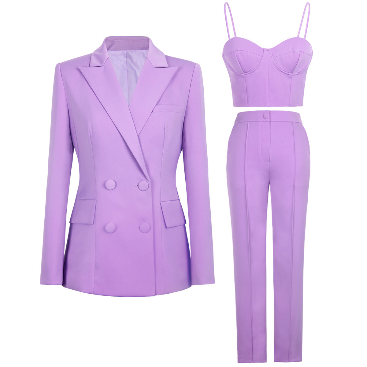 High Quality Casual Office Internet Celebrity Business Blazer Suit Three-Piece Set