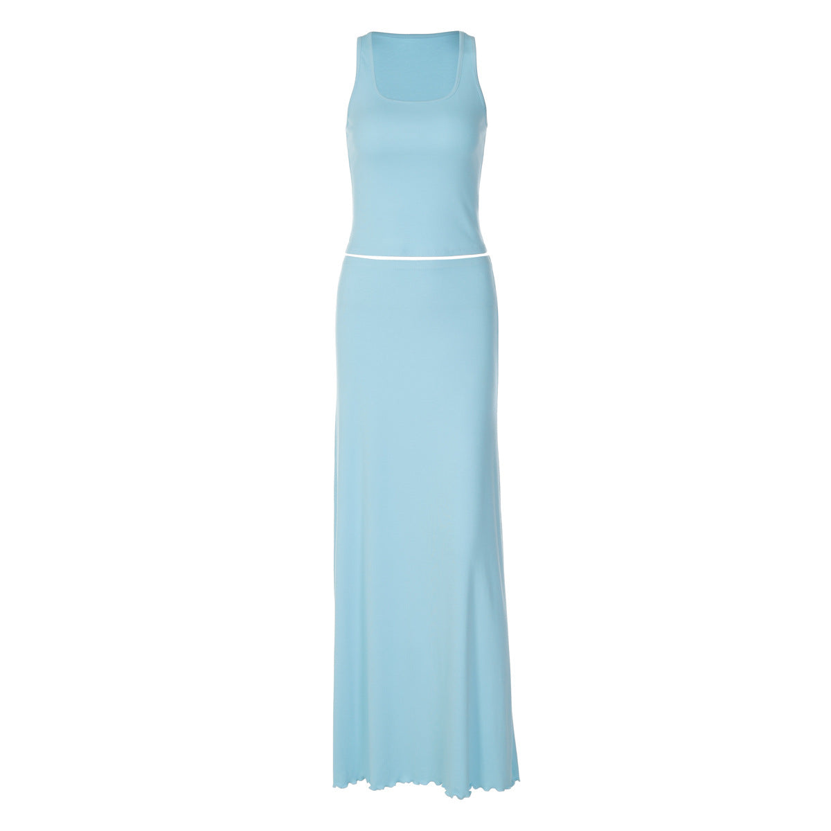 Women's Sleeveless Vest & Fishtail Skirt Set