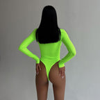 Cutout Ruched V Neck Long Sleeve Jumpsuit