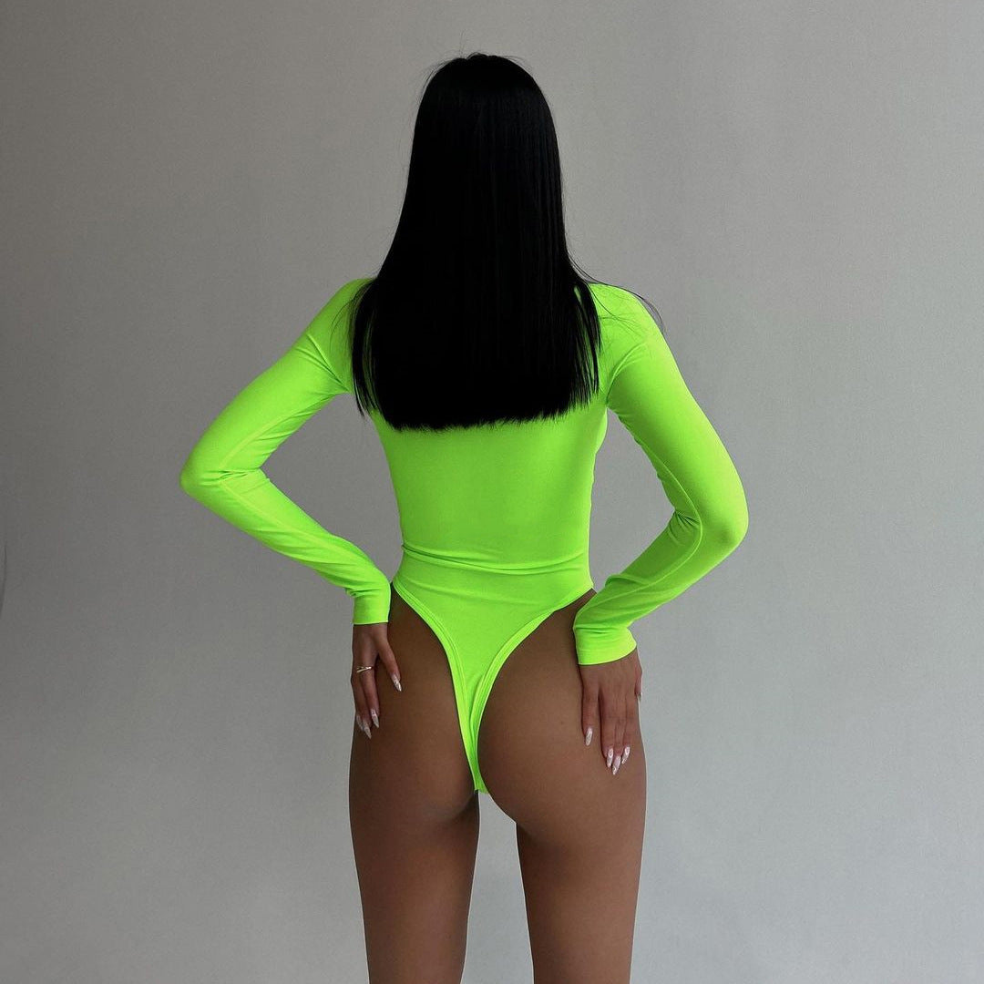 Cutout Ruched V Neck Long Sleeve Jumpsuit