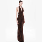 Women's Backless Halter Dress
