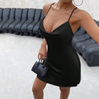 Women’s Lace-Up Backless A-Line Dress