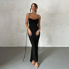 Dress Backless Pleated Evening Sleeveless Strap for