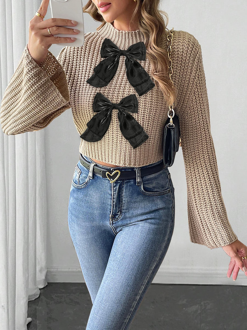Khaki 2 Black Bow