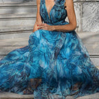 Bohemian Holiday Floral Floral A-Line Printed Dress