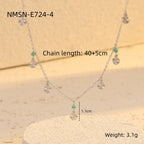 Steel Blue Bead Necklace