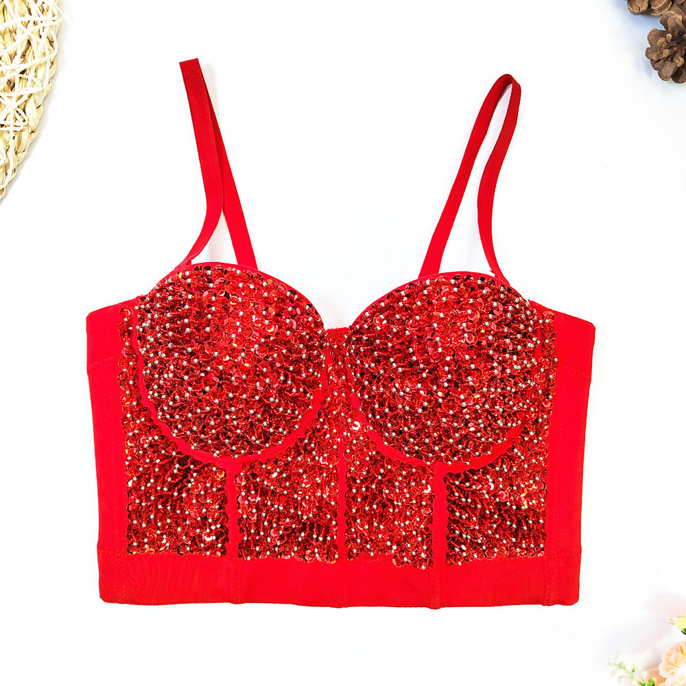 Red Background Red Sequin