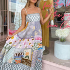Women’s Printed Spaghetti-Strap Maxi Dress