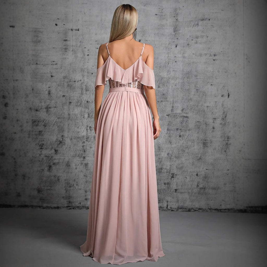 Women's Strap Backless Bridesmaid Dress