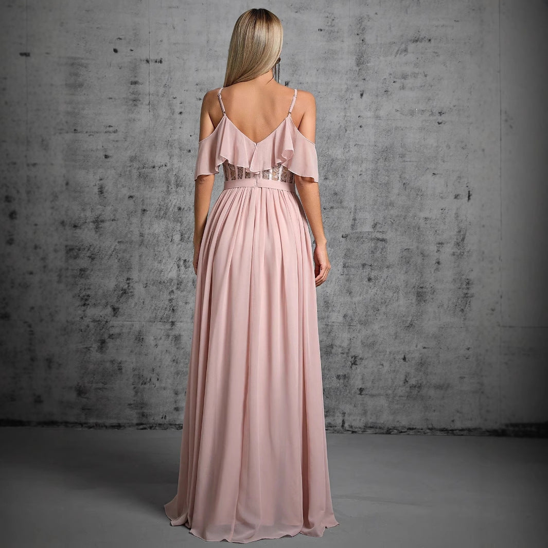 Women's Strap Backless Bridesmaid Dress
