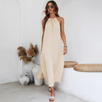 Women’s Backless Halter Seaside Holiday Dress