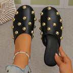 Women's Rivet Mule Slippers