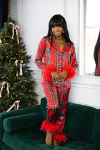 Satin Printed Pajamas Lingerie