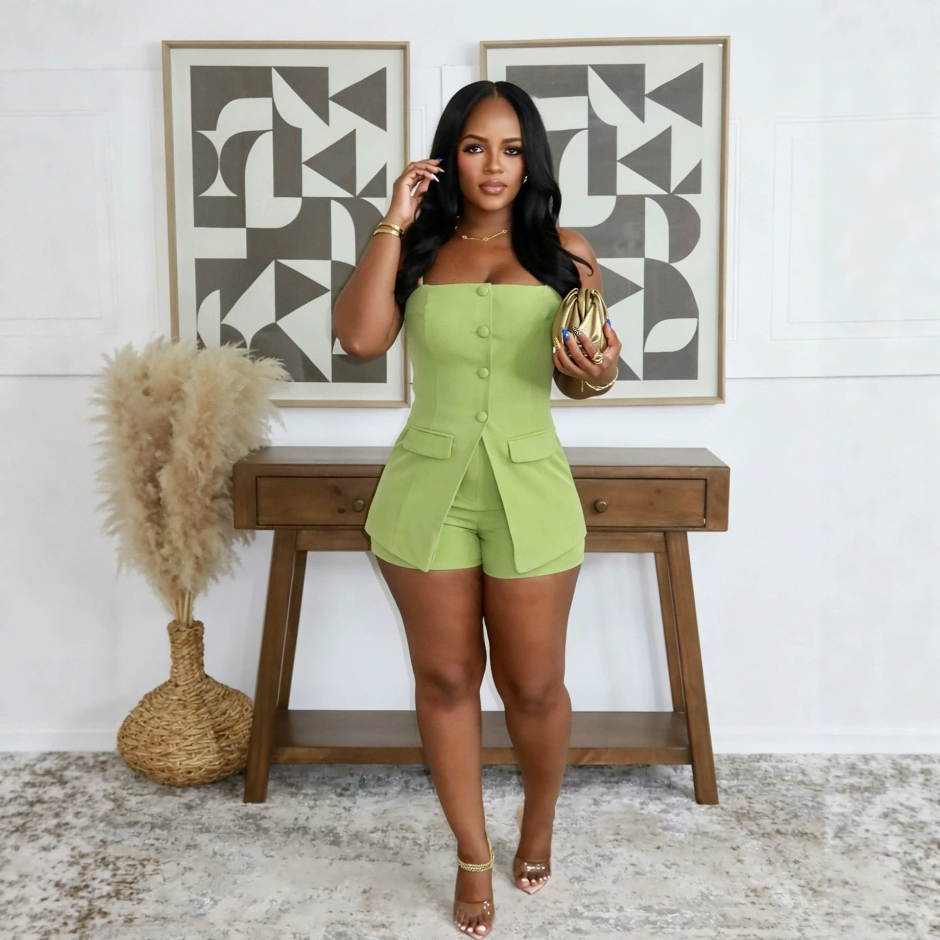 Women's Sleeveless Wide-Leg Jumpsuit