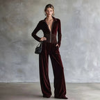 Slim-Fit Long-Sleeve Jumpsuit