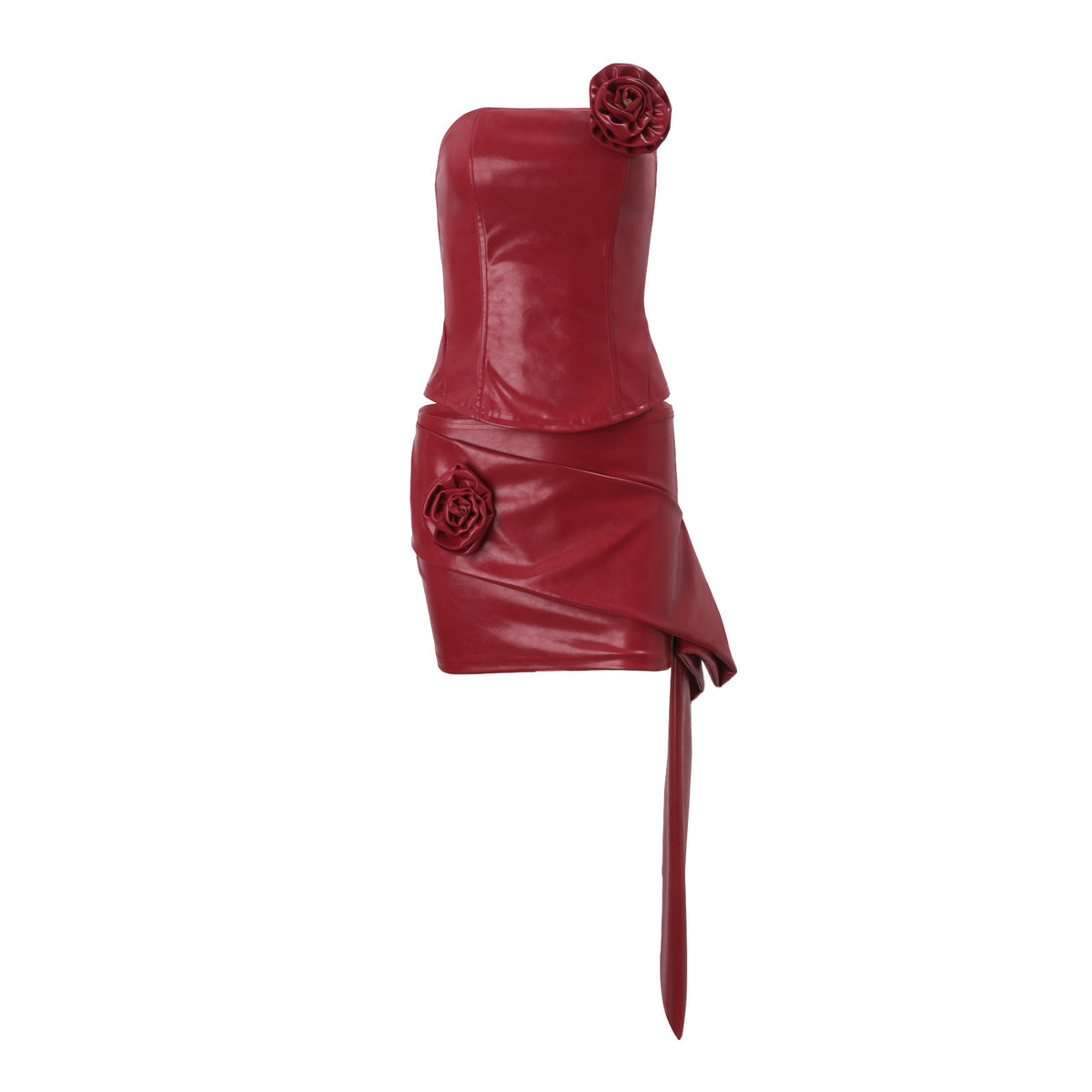 Women's Autumn French Three Dimensional Vest and Skirt Two-Piece Set