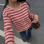 Women's Striped Knit Cardigan