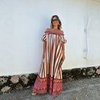 Women's Floral Striped Dress