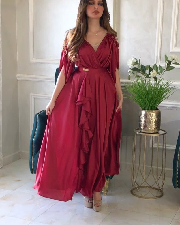 Women's Lace Strapless Evening Gown