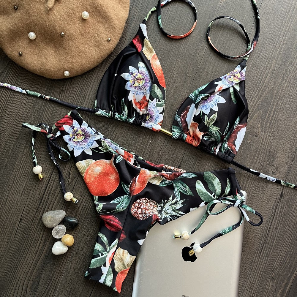 Printed Split Bikini Swimwear