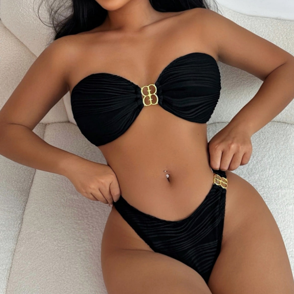 Tube Top One-piece Swimwear