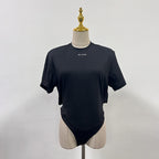 Women's All Matching Comfort Cropped Outfit Round Neck Short Sleeve